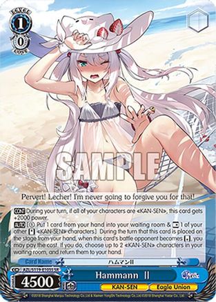 Image of Hammann II (SR) (AZL/S119-E103S SR) - Azur Lane Vol. 2