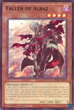 Image of Fallen of Albaz (CH01-EN001) - THE CHRONICLES DECK: The Fallen & The Virtuous (All-Foil Edition) 1st Edition