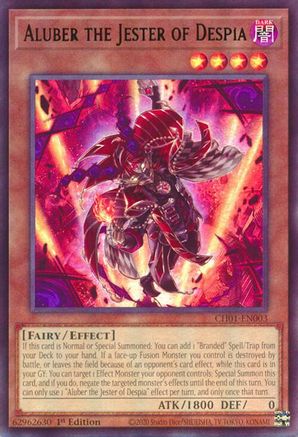 Image of Aluber the Jester of Despia (CH01-EN003) - THE CHRONICLES DECK: The Fallen & The Virtuous (All-Foil Edition) 1st Edition