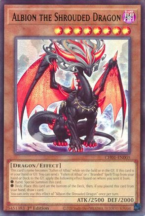 Image of Albion the Shrouded Dragon (CH01-EN005) - THE CHRONICLES DECK: The Fallen & The Virtuous (All-Foil Edition) 1st Edition
