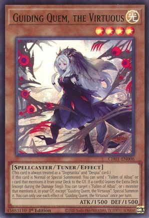 Image of Guiding Quem, the Virtuous (CH01-EN006) - THE CHRONICLES DECK: The Fallen & The Virtuous (All-Foil Edition) 1st Edition