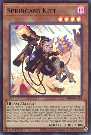 Image of Springans Kitt (CH01-EN007) - THE CHRONICLES DECK: The Fallen & The Virtuous (All-Foil Edition) 1st Edition