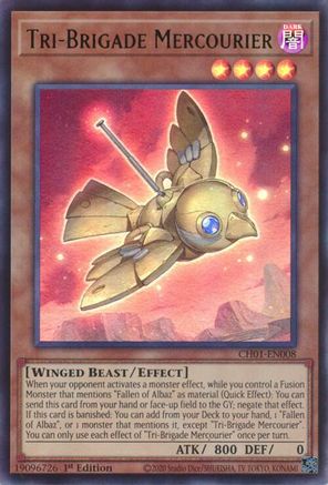 Image of Tri-Brigade Mercourier (CH01-EN008) - THE CHRONICLES DECK: The Fallen & The Virtuous (All-Foil Edition) 1st Edition