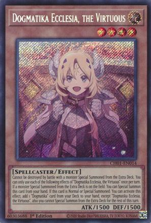 Image of Dogmatika Ecclesia, the Virtuous (Secret Rare) (CH01-EN014) - THE CHRONICLES DECK: The Fallen & The Virtuous (All-Foil Edition) 1st Edition