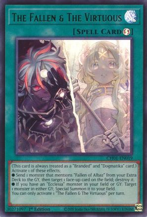Image of The Fallen & The Virtuous (CH01-EN019) - THE CHRONICLES DECK: The Fallen & The Virtuous (All-Foil Edition) 1st Edition
