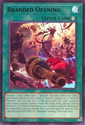 Image of Branded Opening (CH01-EN023) - THE CHRONICLES DECK: The Fallen & The Virtuous (All-Foil Edition) 1st Edition