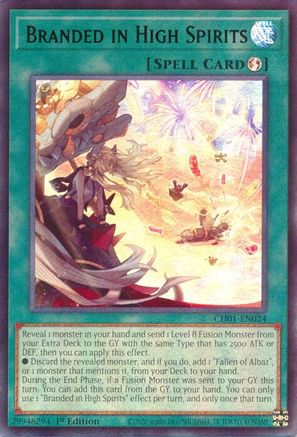 Image of Branded in High Spirits (CH01-EN024) - THE CHRONICLES DECK: The Fallen & The Virtuous (All-Foil Edition) 1st Edition
