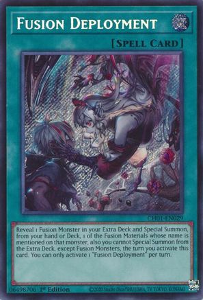Image of Fusion Deployment (Secret Rare) (CH01-EN029) - THE CHRONICLES DECK: The Fallen & The Virtuous (All-Foil Edition) 1st Edition