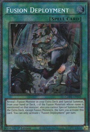 Image of Fusion Deployment (Starlight Rare) (CH01-EN029) - THE CHRONICLES DECK: The Fallen & The Virtuous (All-Foil Edition) 1st Edition