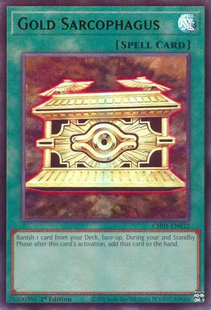 Image of Gold Sarcophagus (CH01-EN032) - THE CHRONICLES DECK: The Fallen & The Virtuous (All-Foil Edition) 1st Edition