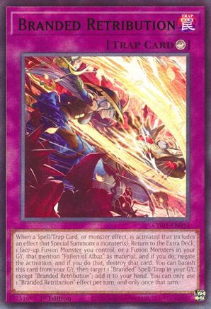 Image of Branded Retribution (CH01-EN034) - THE CHRONICLES DECK: The Fallen & The Virtuous (All-Foil Edition) 1st Edition