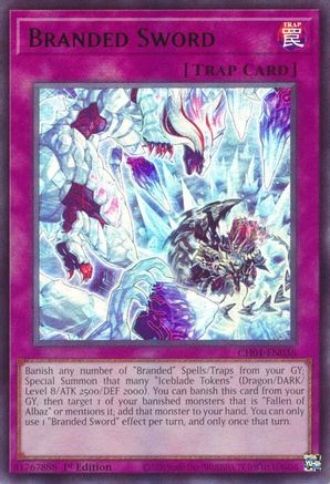 Image of Branded Sword (CH01-EN036) - THE CHRONICLES DECK: The Fallen & The Virtuous (All-Foil Edition) 1st Edition