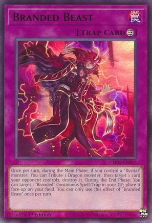 Image of Branded Beast (CH01-EN037) - THE CHRONICLES DECK: The Fallen & The Virtuous (All-Foil Edition) 1st Edition