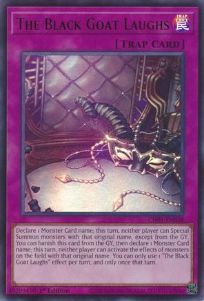 Image of The Black Goat Laughs (CH01-EN038) - THE CHRONICLES DECK: The Fallen & The Virtuous (All-Foil Edition) 1st Edition