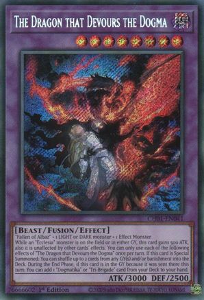 Image of The Dragon that Devours the Dogma (Secret Rare) (CH01-EN041) - THE CHRONICLES DECK: The Fallen & The Virtuous (All-Foil Edition) 1st Edition