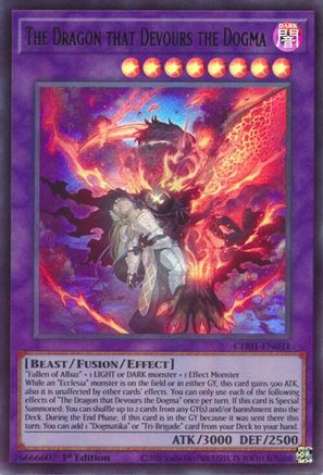 Image of The Dragon that Devours the Dogma (CH01-EN041) - THE CHRONICLES DECK: The Fallen & The Virtuous (All-Foil Edition) 1st Edition