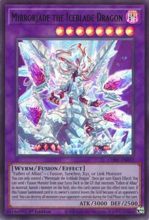 Image of Mirrorjade the Iceblade Dragon (CH01-EN042) - THE CHRONICLES DECK: The Fallen & The Virtuous (All-Foil Edition) 1st Edition