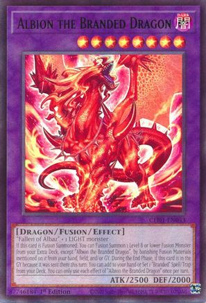 Image of Albion the Branded Dragon (CH01-EN043) - THE CHRONICLES DECK: The Fallen & The Virtuous (All-Foil Edition) 1st Edition