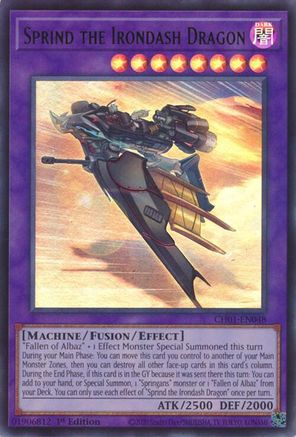 Image of Sprind the Irondash Dragon (CH01-EN048) - THE CHRONICLES DECK: The Fallen & The Virtuous (All-Foil Edition) 1st Edition