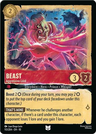 Image of Beast - Aggressive Lord (113/204) - Whispers in the Well Holofoil