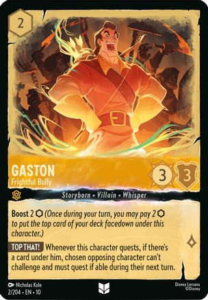 Image of Gaston - Frightful Bully (2/204) - Whispers in the Well Holofoil