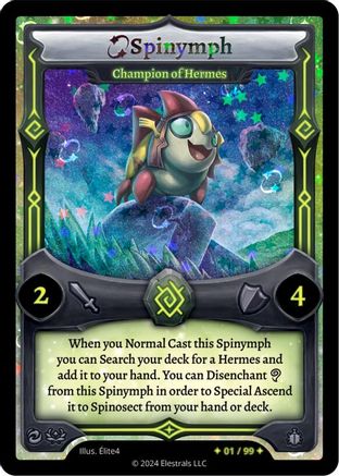 Image of Spinymph - Champion of Hestia (Serialized) (/99) - Divine Champions Firestorm Starter Decks Holo