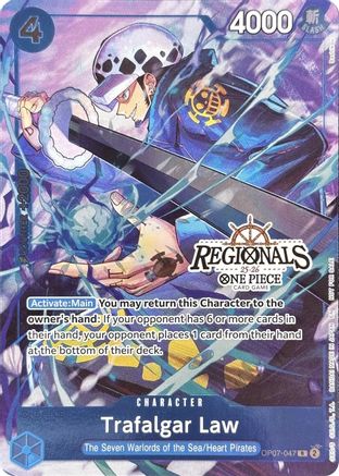 Image of Trafalgar Law (CS 25-26 Regionals Textured Chase Promo) (OP07-047) - One Piece Promotion Cards Foil