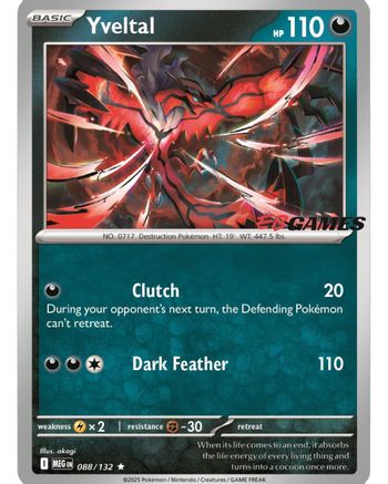 Image of Yveltal (EB Games) 088  - Holofoil Miscellaneous Cards & Products - Rare