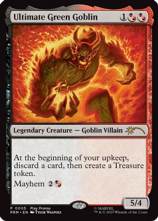Image of Ultimate Green Goblin (PLAY-005) - Play Promos Foil