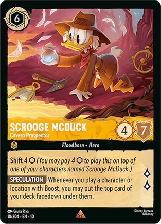 Scrooge McDuck - Cavern Prospector (18/204) - Whispers in the Well Cold Foil