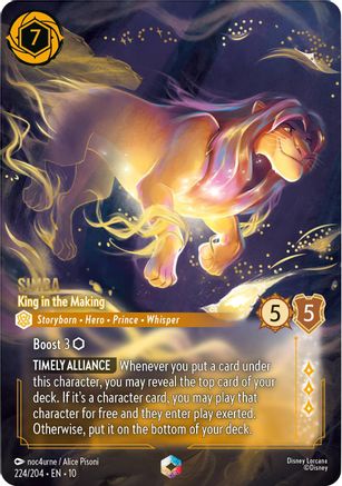 Image of Simba - King in the Making (Enchanted) (224/204) - Whispers in the Well Holofoil