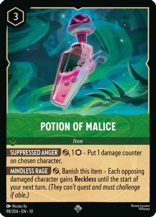 Image of Potion of Malice (98/204) - Whispers in the Well Cold Foil