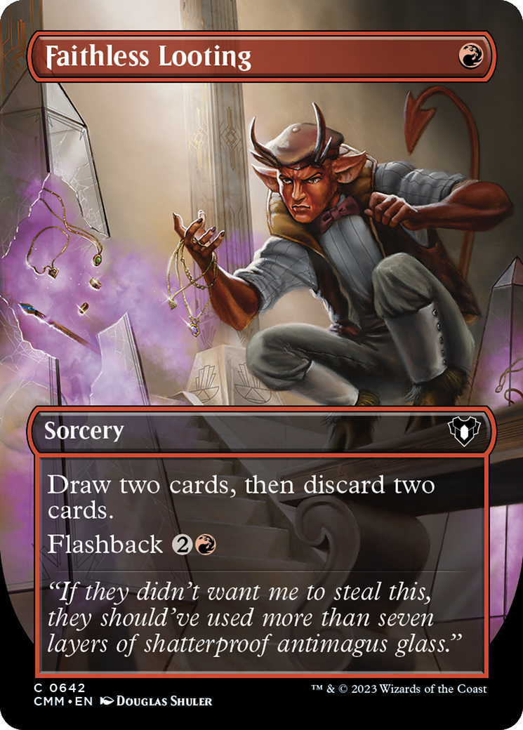 Image of Faithless Looting (Borderless) (CMM-642) - Commander Masters (Borderless)