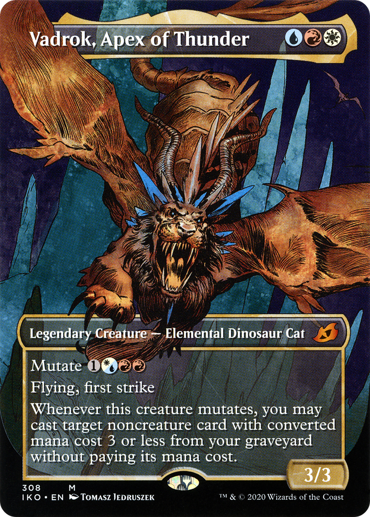 Image of Vadrok, Apex of Thunder (Showcase) (IKO-308) - Ikoria: Lair of Behemoths: (Showcase) (Borderless)