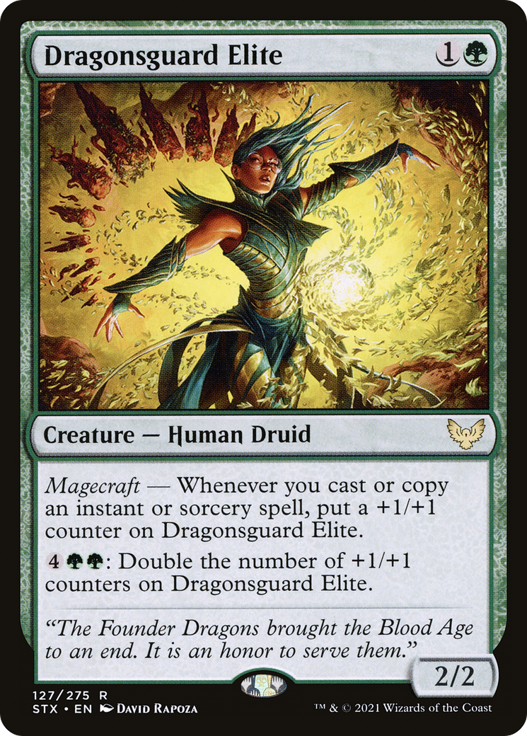 Image of Dragonsguard Elite (STX-127) - Strixhaven: School of Mages Foil