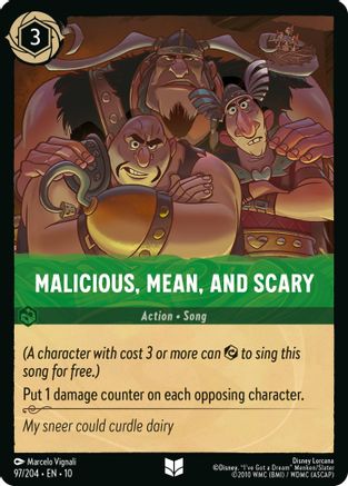 Image of Malicious, Mean, and Scary (97/204) - Whispers in the Well Cold Foil