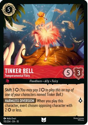 Image of Tinker Bell - Temperamental Fairy (115/204) - Whispers in the Well Cold Foil