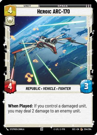 Image of Heroic ARC-170 (254/264) - Secrets of Power