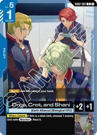 Image of Orga, Crot, and Shani (GD02-087) - Dual Impact