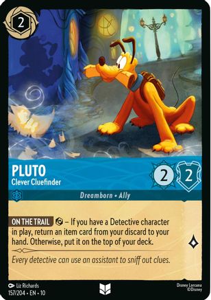 Image of Pluto - Clever Cluefinder (157/204) - Whispers in the Well Cold Foil