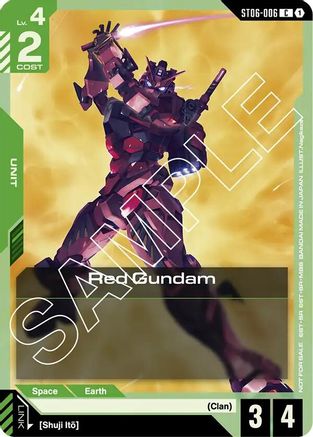 Image of Red Gundam (Boost Kit 01) (ST06-006) - Gundam Promotional Cards Holofoil