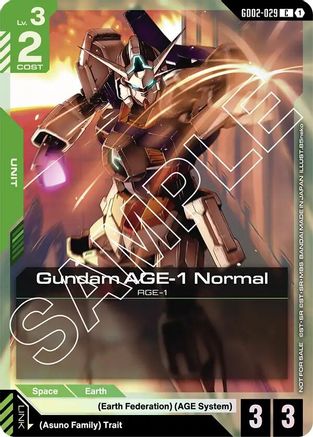 Image of Gundam AGE-1 Normal (Store Tournament Participant Pack 02) (GD02-029) - Gundam Promotional Cards Holofoil