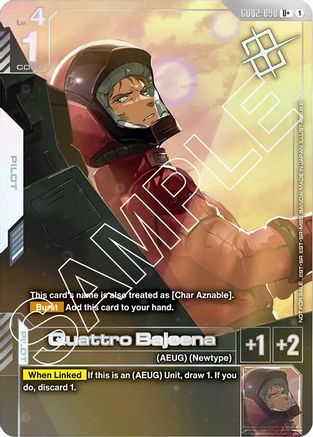 Image of Quattro Bajeena (Store Tournament Winner Pack 02) (GD02-098) - Gundam Promotional Cards Holofoil
