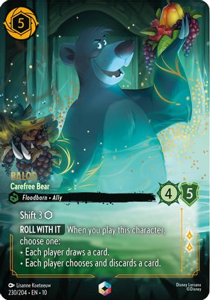 Image of Baloo - Carefree Bear (Enchanted) (230/204) - Whispers in the Well Holofoil