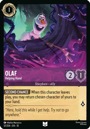 Image of Olaf - Helping Hand (57/204) - Whispers in the Well Cold Foil