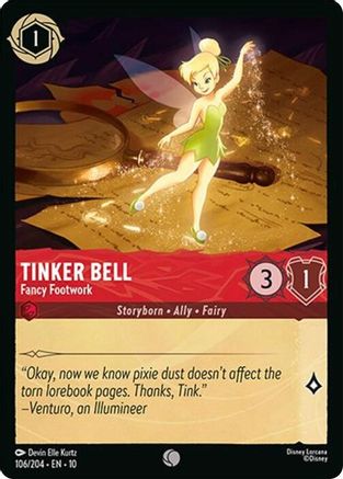 Image of Tinker Bell - Fancy Footwork (106/204) - Whispers in the Well Cold Foil