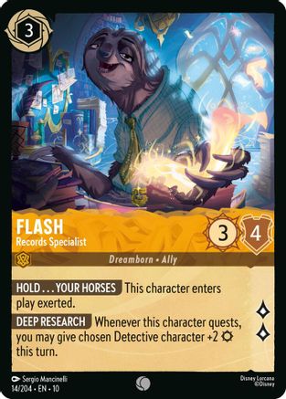 Image of Flash - Records Specialist (14/204) - Whispers in the Well Cold Foil