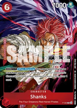 Image of Shanks (CS 25-26 Event Pack Finalist Ver.) (P-083) - One Piece Promotion Cards Foil