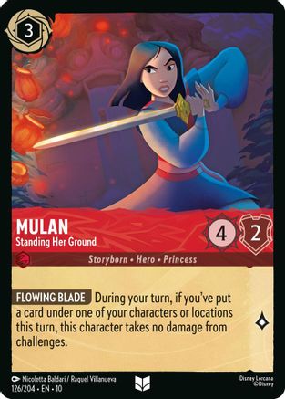 Image of Mulan - Standing Her Ground (126/204) - Whispers in the Well Cold Foil