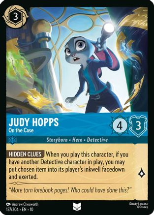 Image of Judy Hopps - On the Case (137/204) - Whispers in the Well Cold Foil